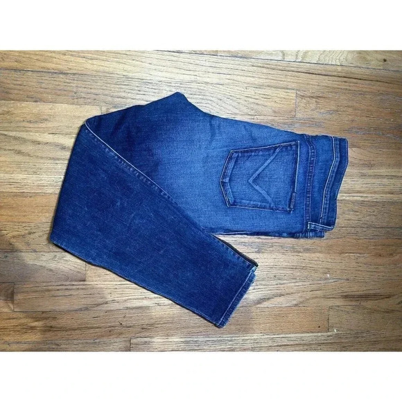 Hudson Denim - Hudson Nico Mid Rise Skinny Crop Jeans Women's Size 32 Ankle Zip Denim
